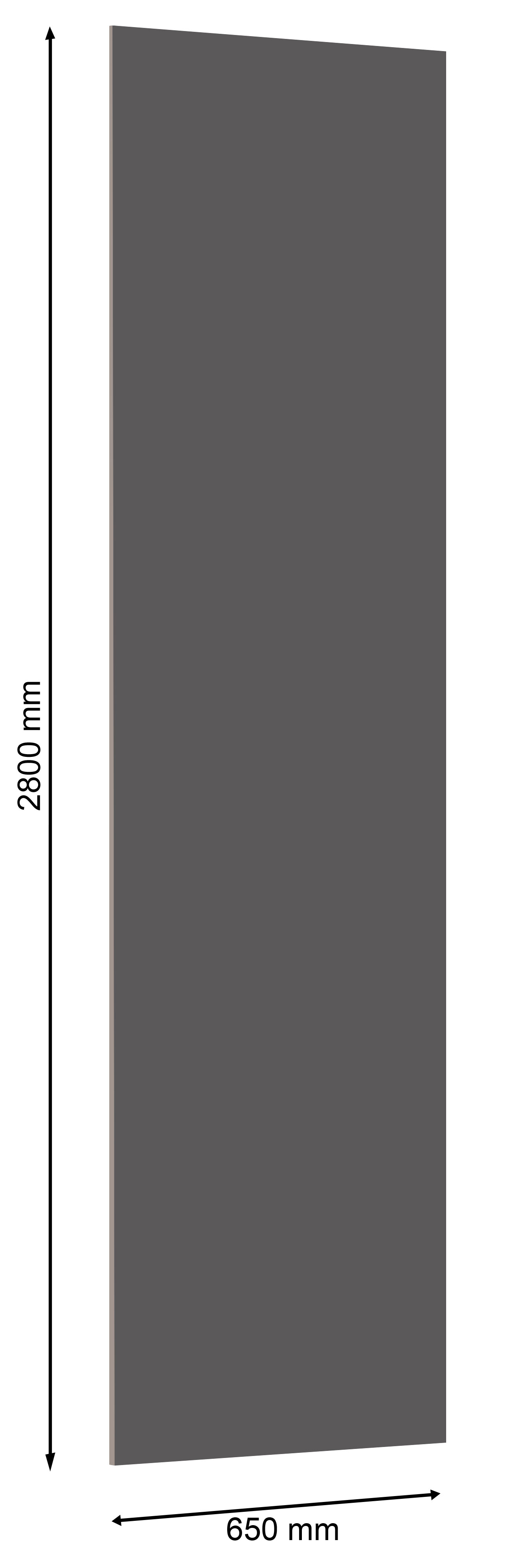 Стеновая панель UltraWall 2800*650*10 мм, Серый Графит, 0162 UR