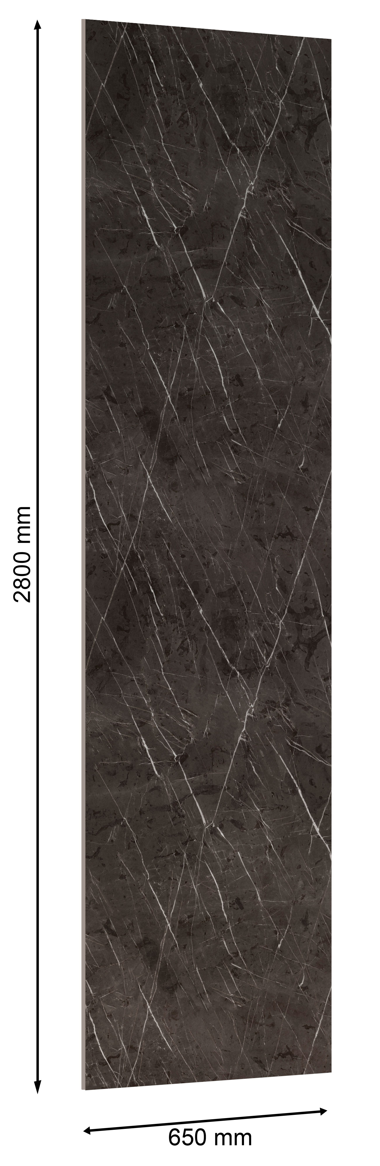 Стеновая панель UltraWall 2800*650*10 мм, Мрамор Пьетра Графитовый, U704 CB