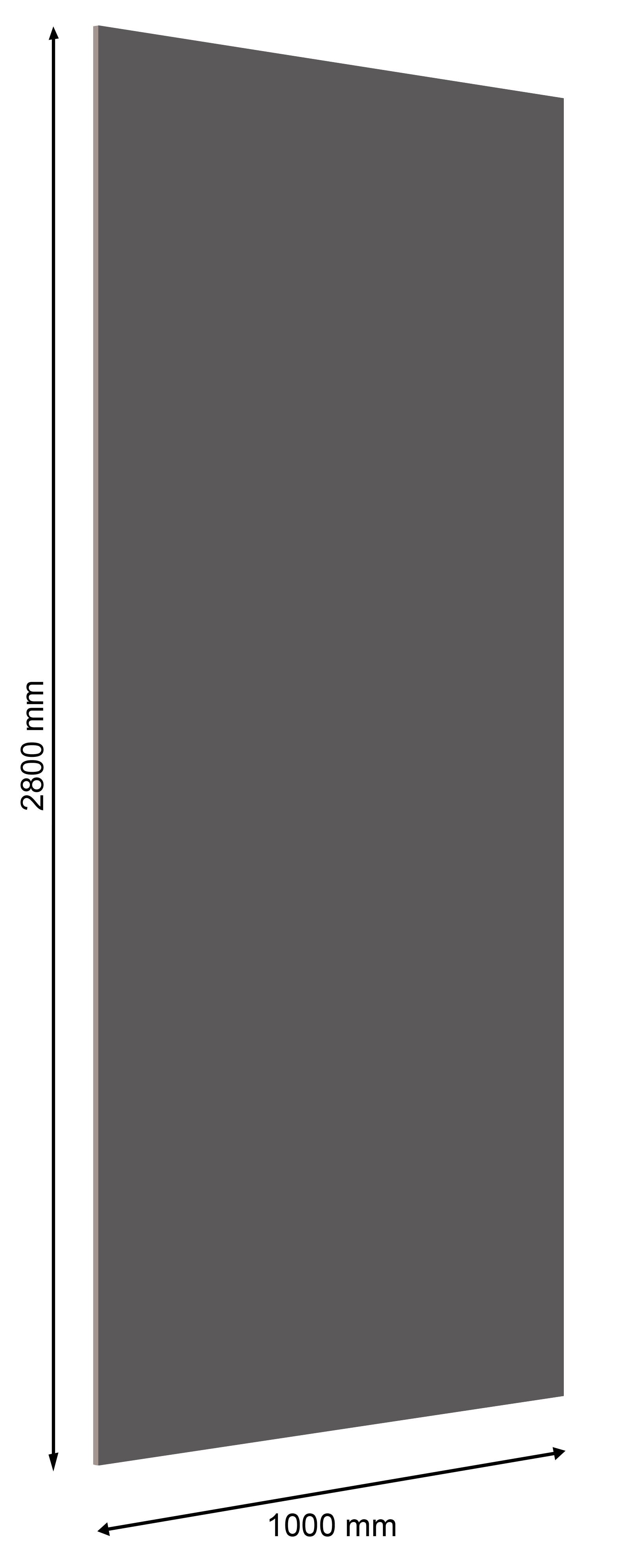 Стеновая панель UltraWall 2800*1000*10 мм, Серый Графит, 0162 UR